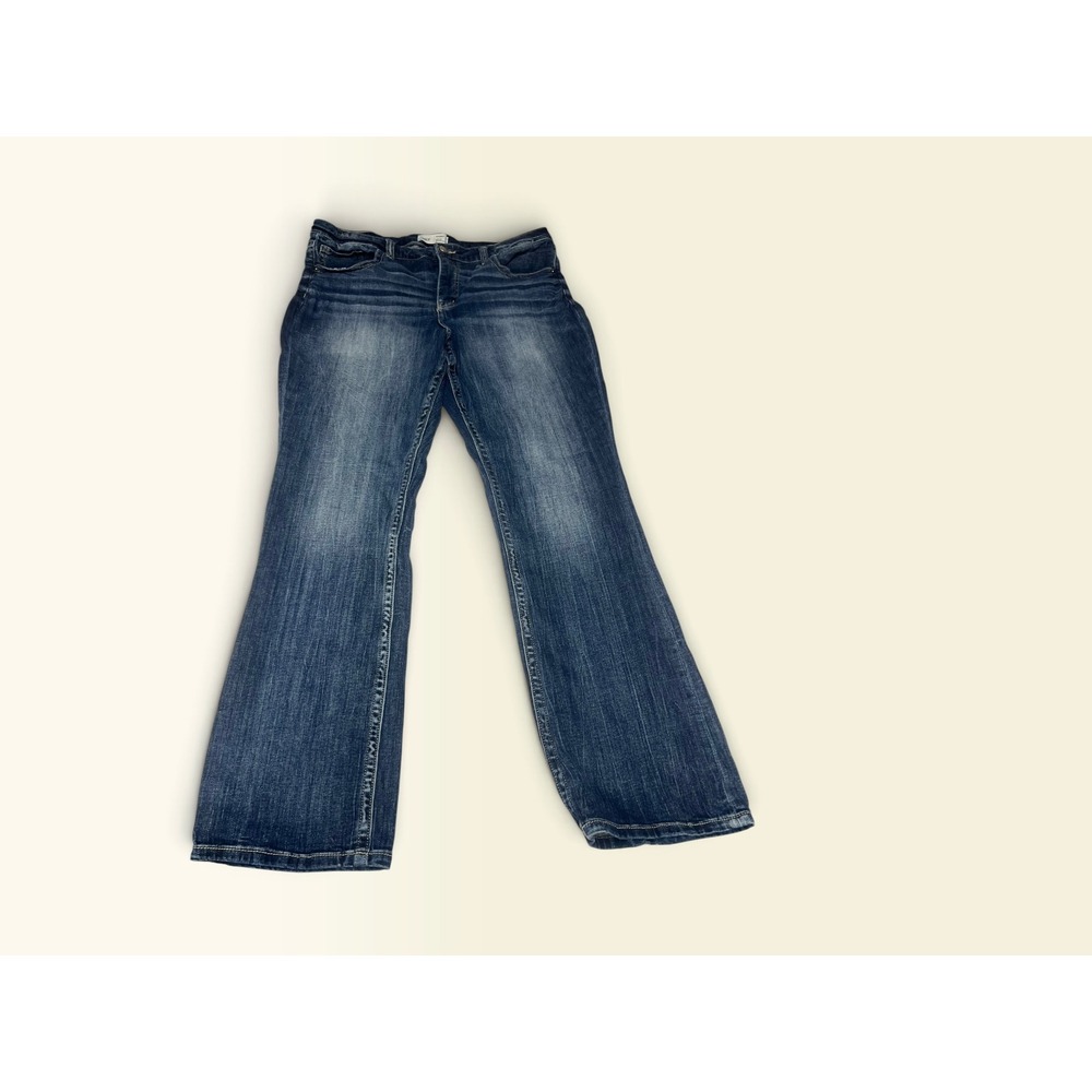 BKE Gabby Curvy Fit High Rise Tailored Bootcut Jeans Dark Wash 32 x 33.5